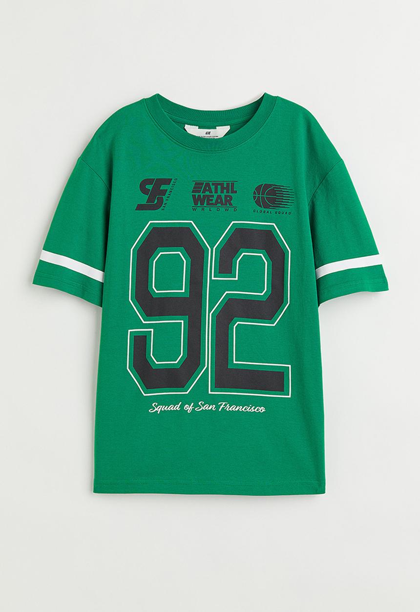H&M - Cotton T-shirt - green/san francisco