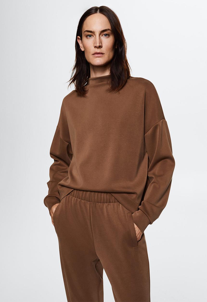 MANGO - Trousers neo - brown