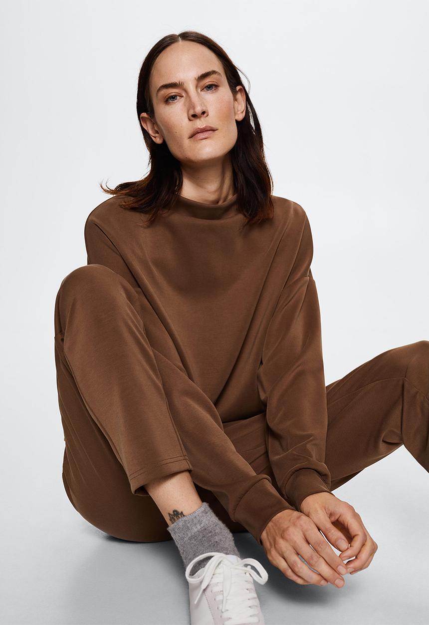 MANGO - Trousers neo - brown