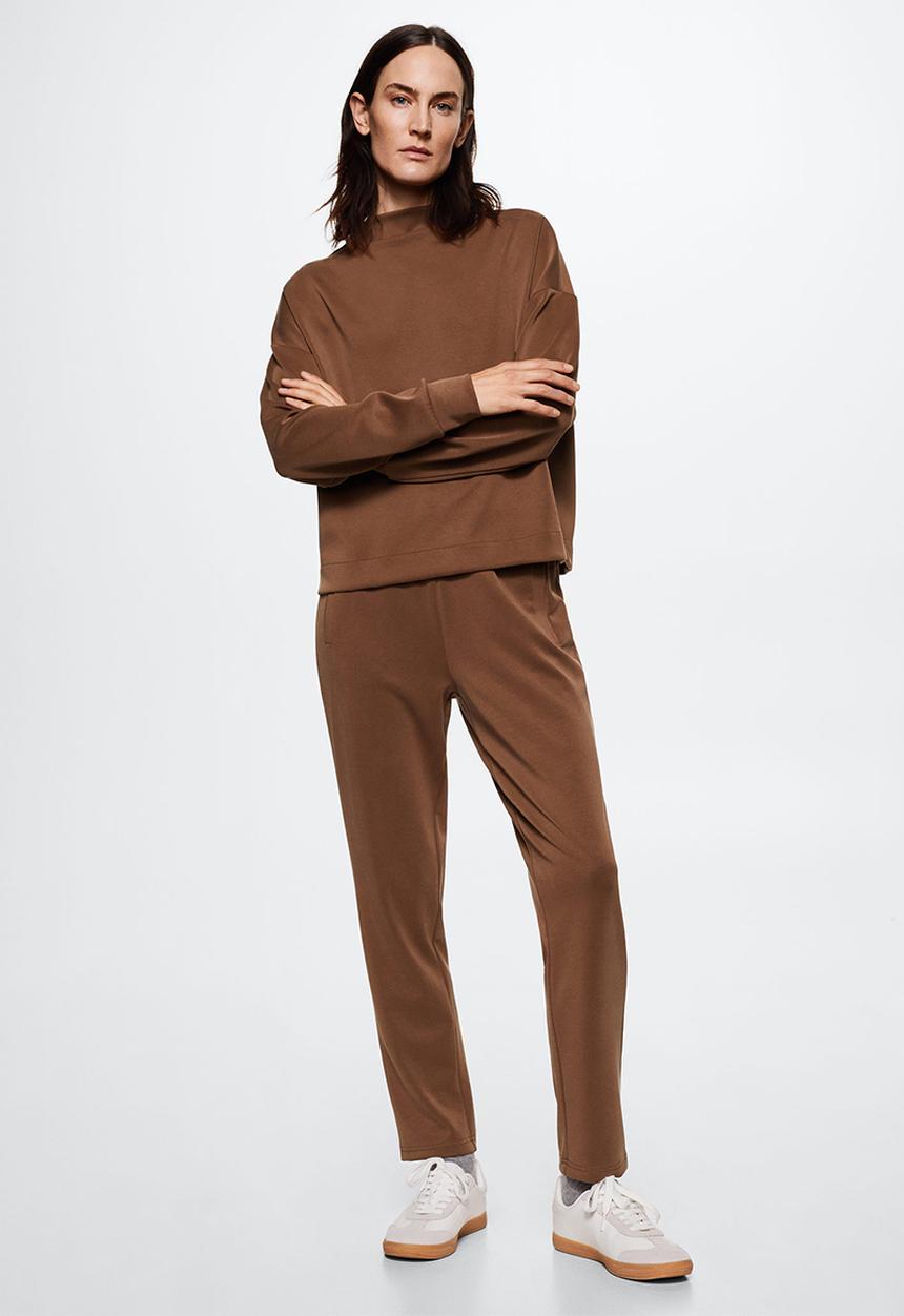MANGO - Trousers neo - brown
