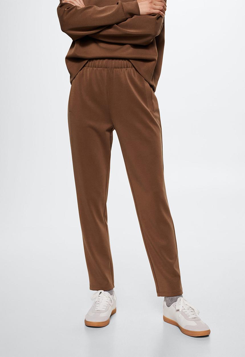 MANGO - Trousers neo - brown