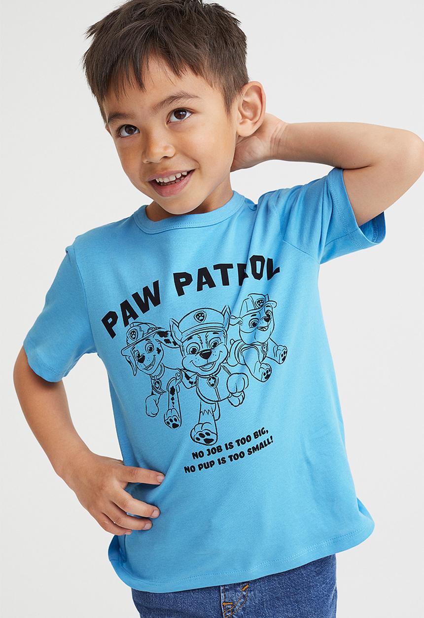 H&M - Printed T-shirt - blue/paw patrol