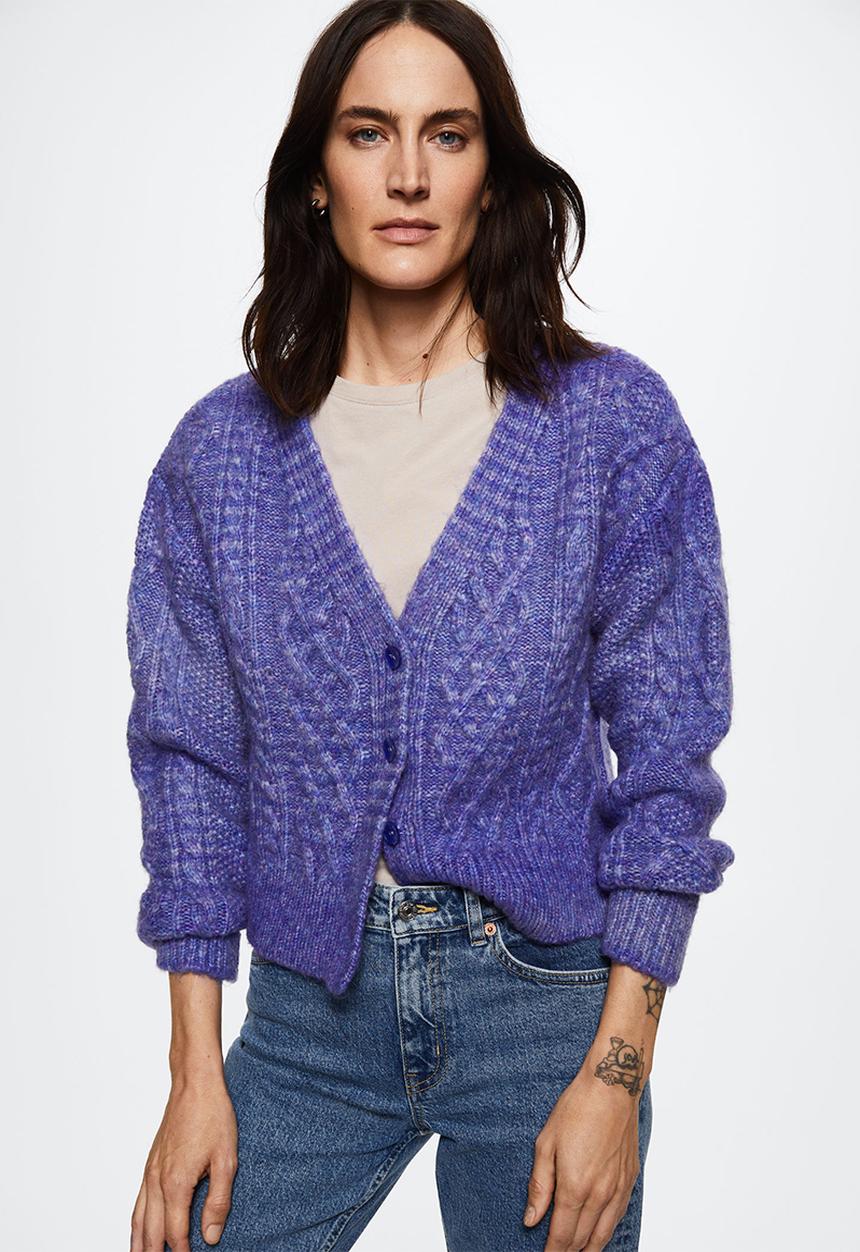 MANGO - Cardigan narciso - light pastel purple