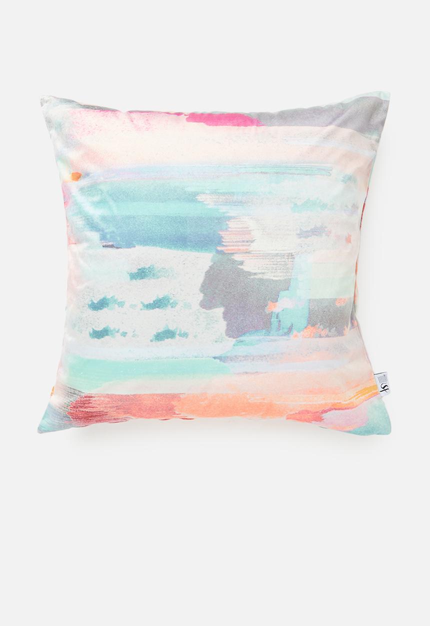 Sixth Floor - Bow velvet cushion cover - multi