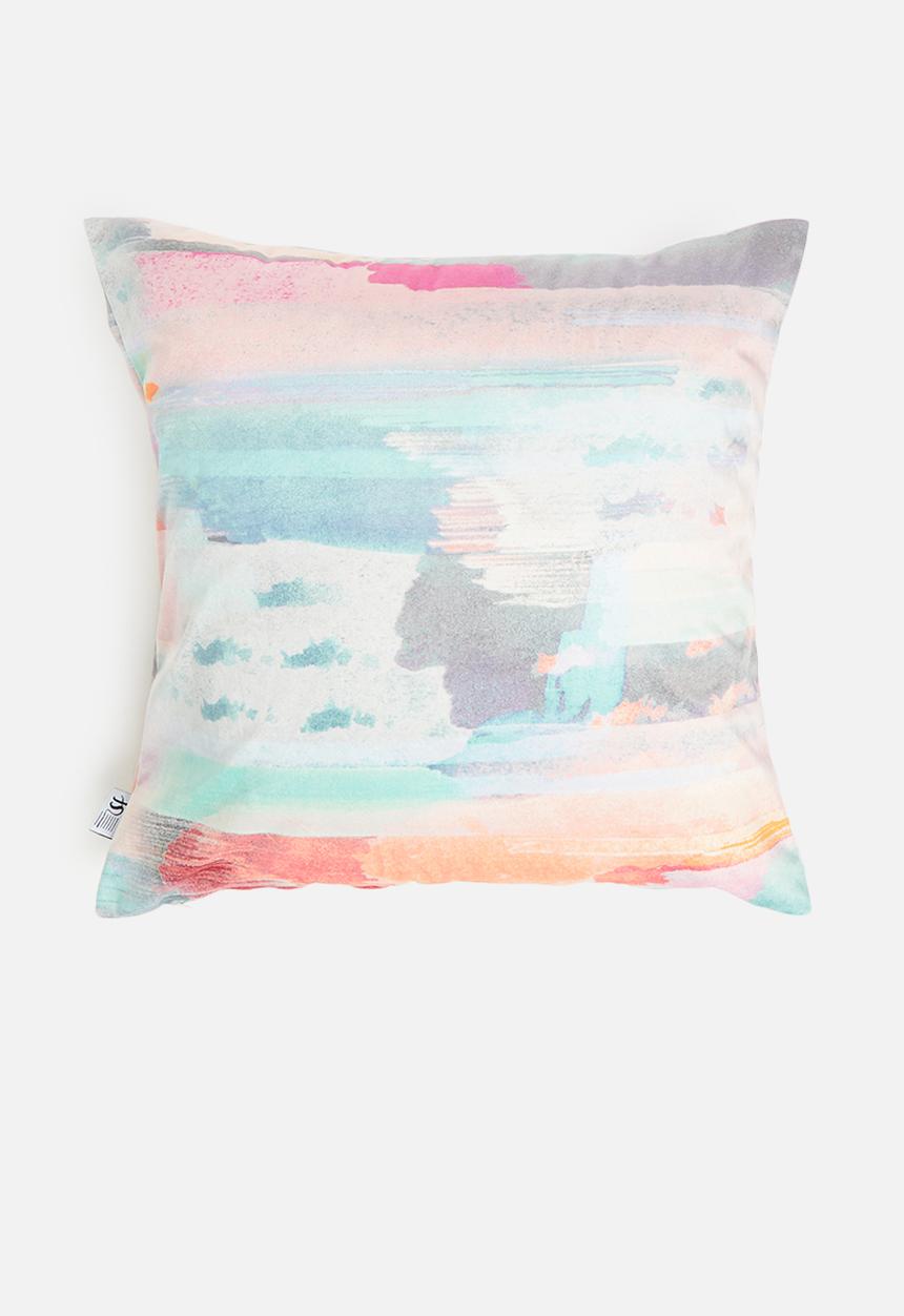 Sixth Floor - Bow velvet cushion cover - multi
