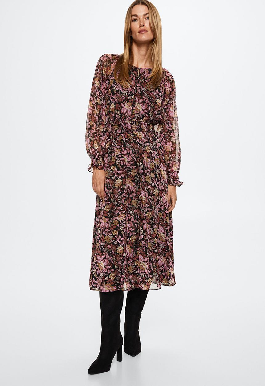 MANGO - Dress burdeos - pink