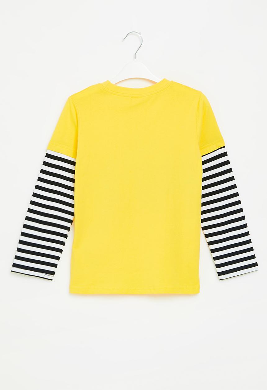 Pop Candy - Boys twofer tee - yellow