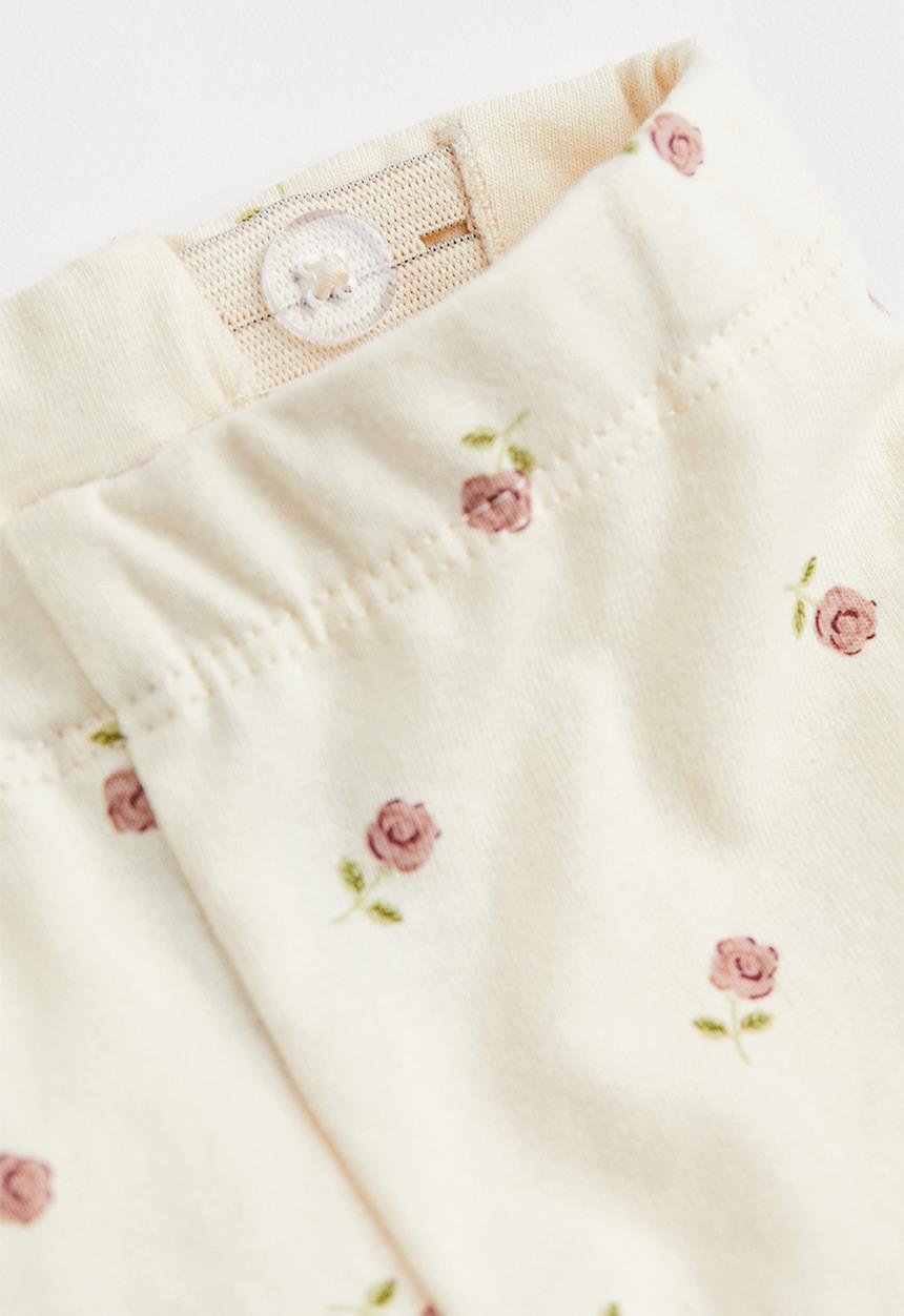 H&M - 2 Piece cotton set - beige & blue