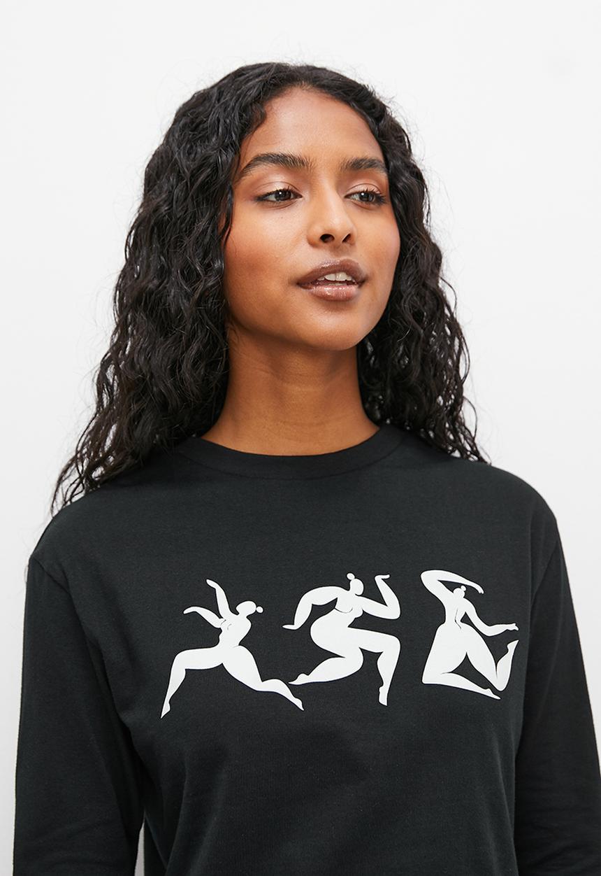 Superbalist - Long sleeve top & pants set - black & white