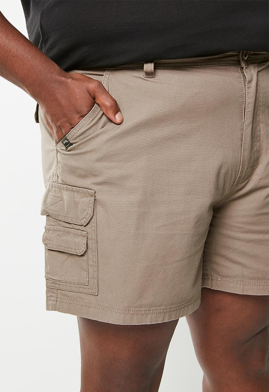 JEEP - Plus fixed waistband mountain man short - elm bark