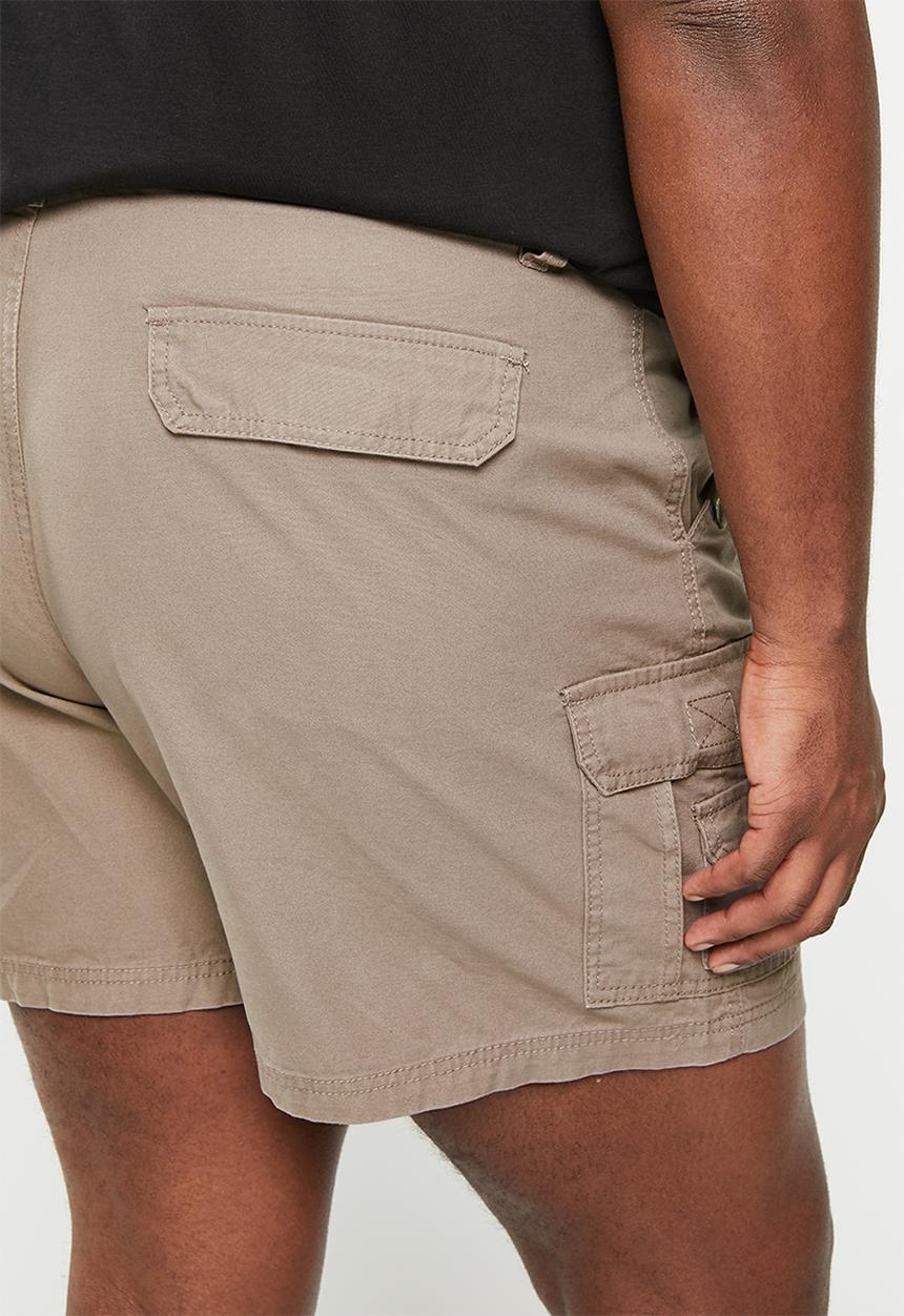 JEEP - Plus fixed waistband mountain man short - elm bark