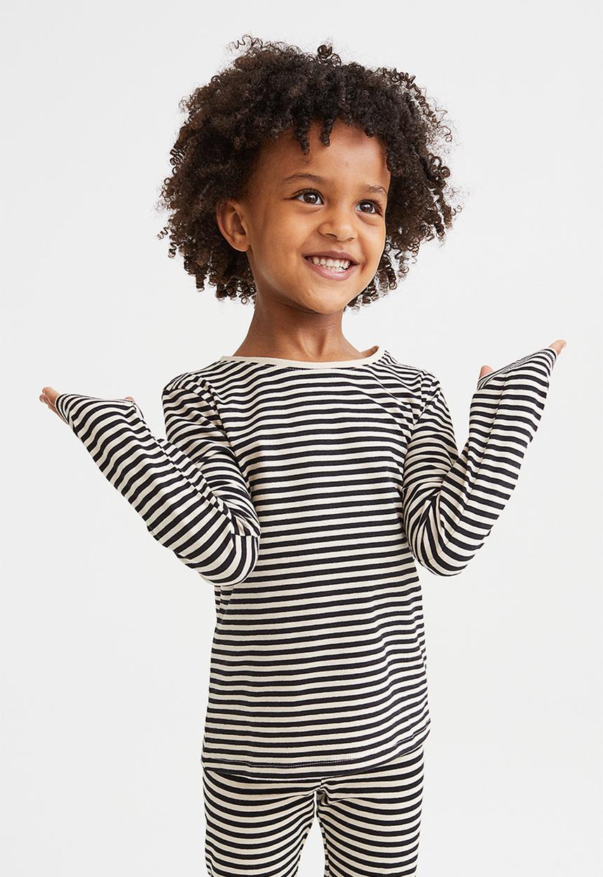 H&M - 3 Pack long sleeved tops - black & purple