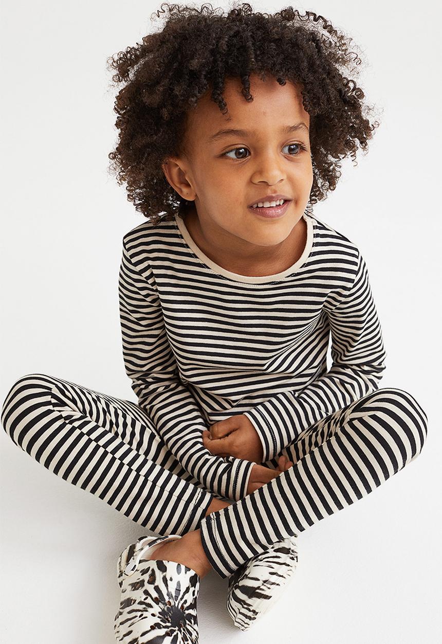 H&M - 3 Pack long sleeved tops - black & purple