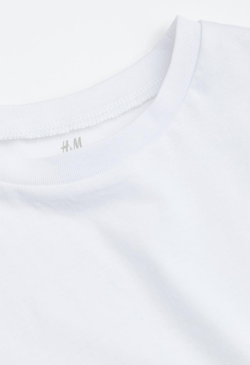 H&M - Cotton T-shirt - white