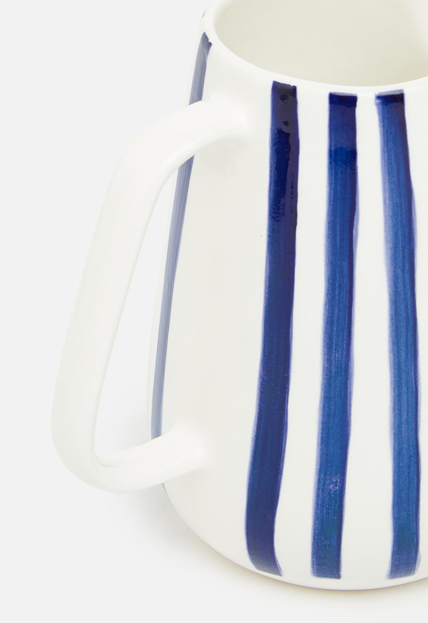 Urchin Art - Matt pitcher - blue and white