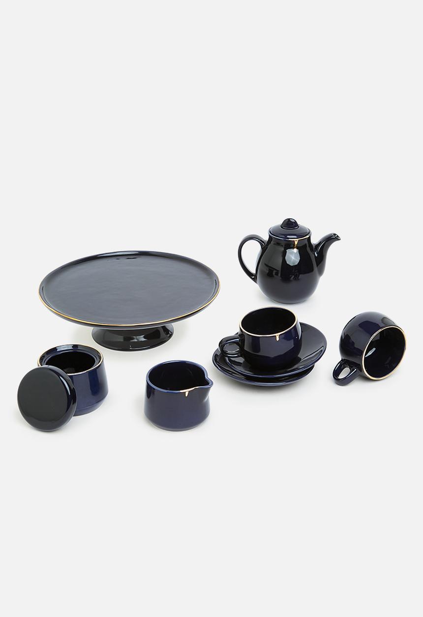 Urchin Art - Keston teacup set of 2 - midnight blue
