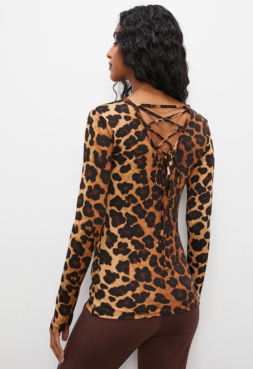 Superbalist - Printed back tie top - animal print