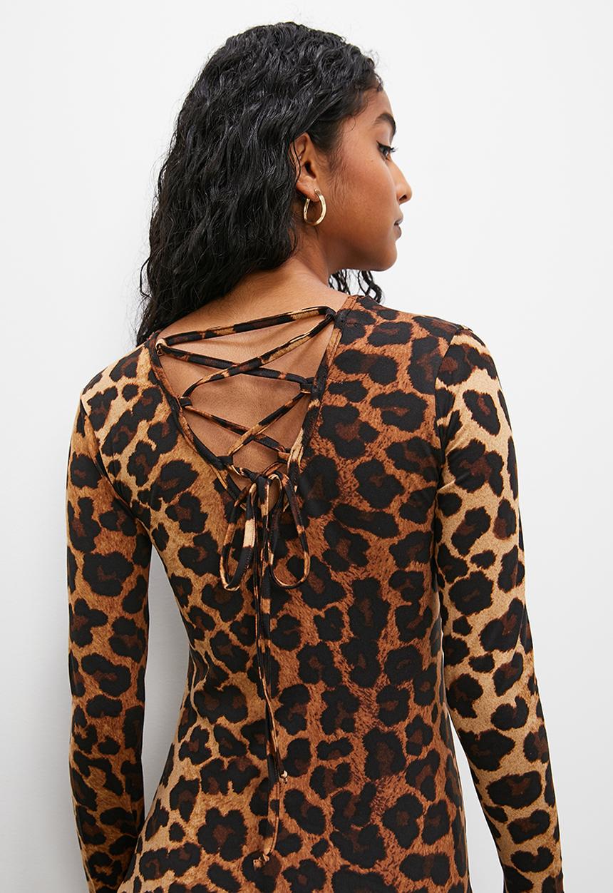 Superbalist - Printed back tie top - animal print