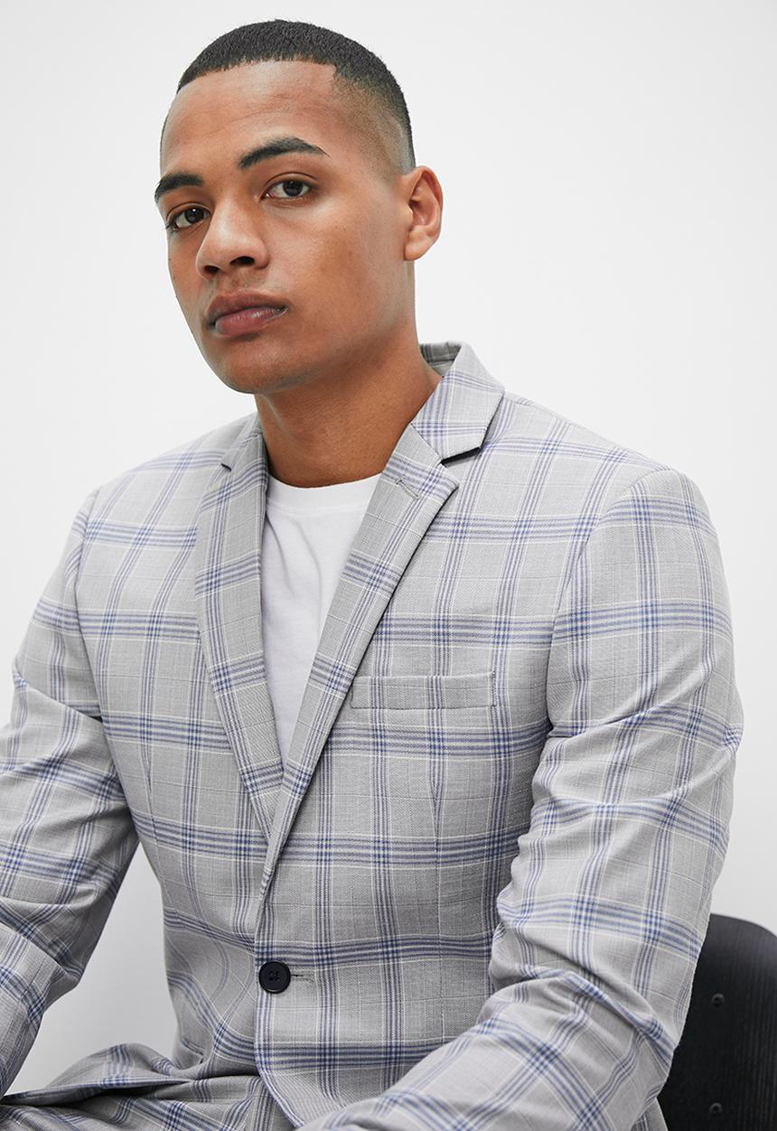 Superbalist - Soho slim fit blazer - grey check