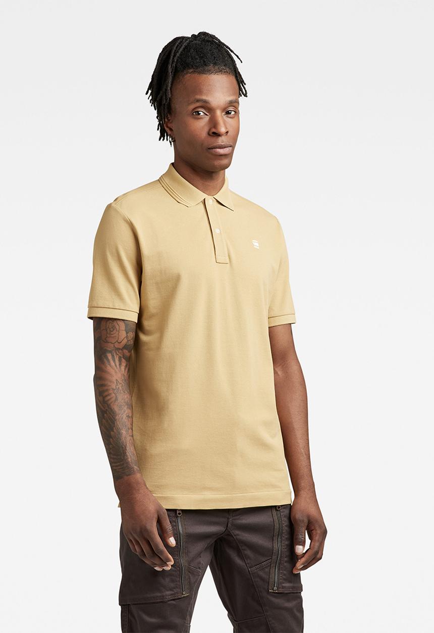 G-STAR - Dunda slim polo short sleeve - beige