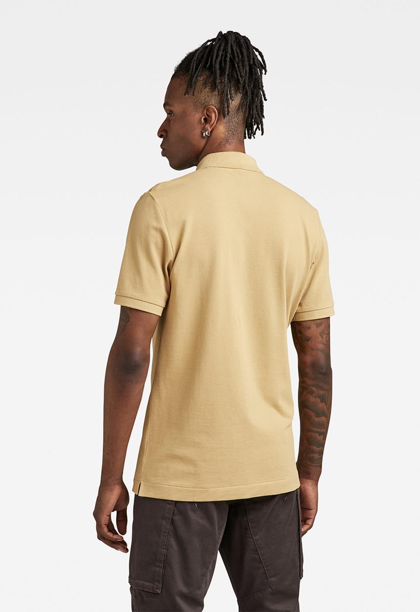G-STAR - Dunda slim polo short sleeve - beige
