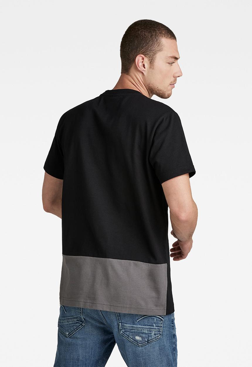 G-STAR - Canoe colorblock r t - black