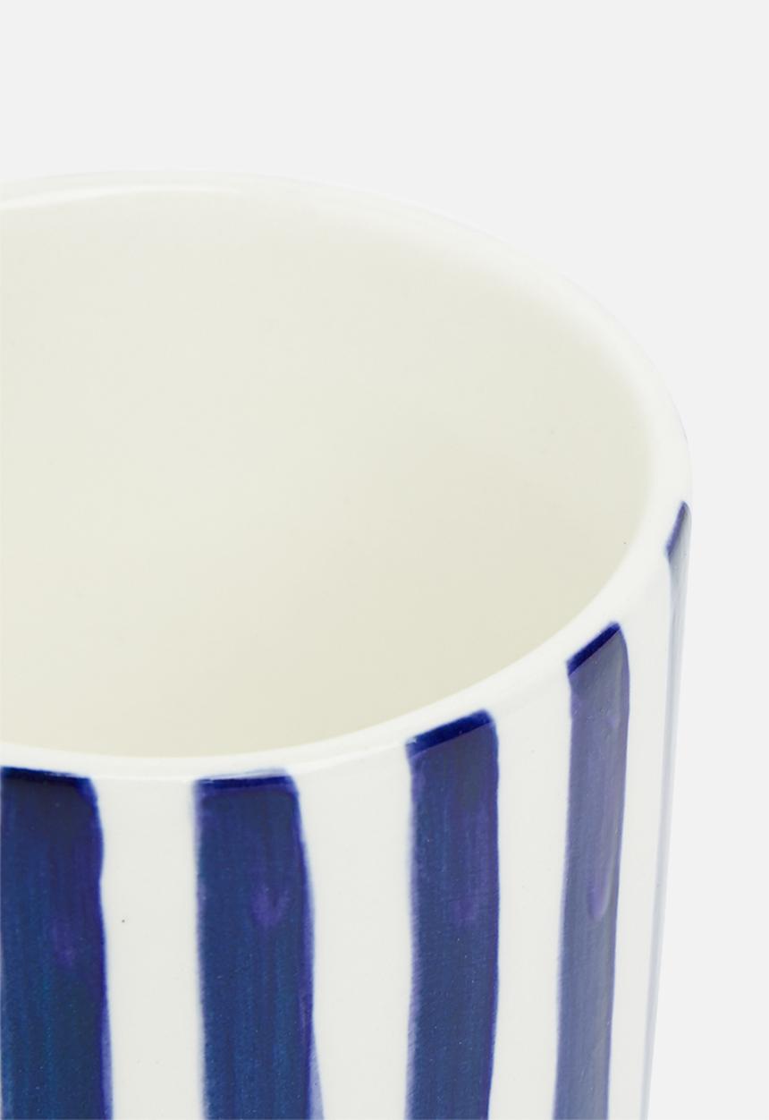 Urchin Art - Matt mug set of 2 - blue and white