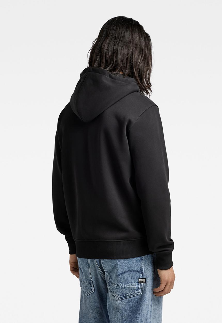 G-STAR - Triple raw. hooded sweater - dk black