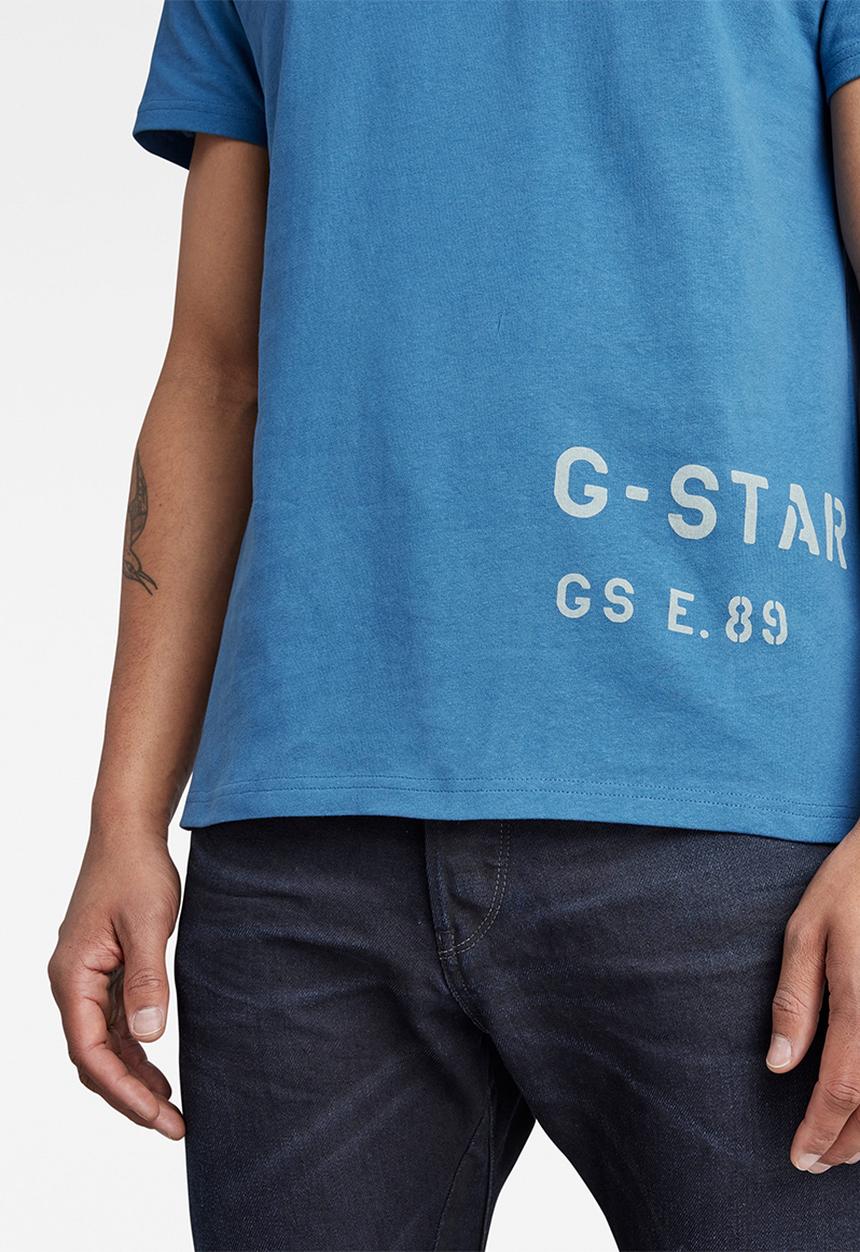 G-STAR - Stencil front back gr r t - retro blue