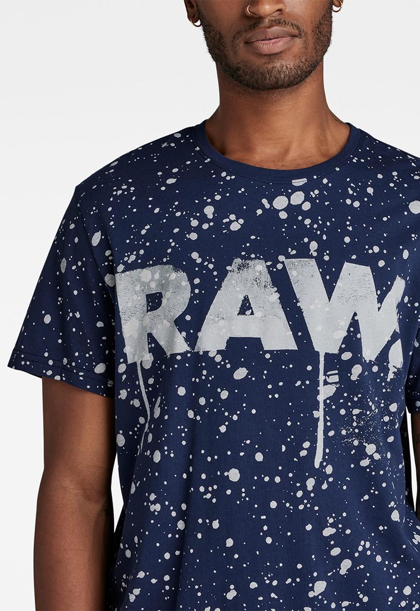 G-STAR - 8 aop raw. drip - sartho blue splatter spots