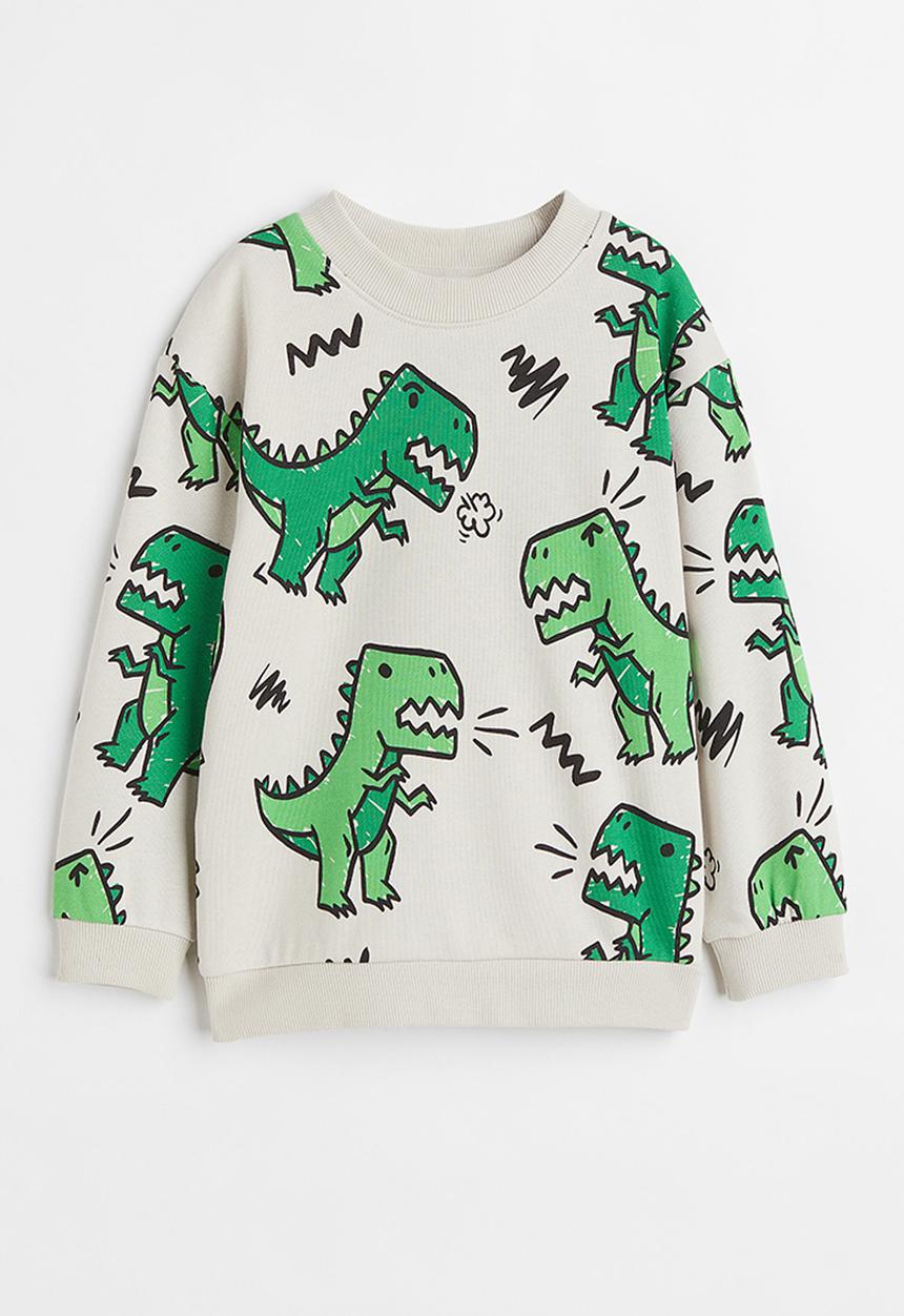 H&M - Sweatshirt - natural white/dinosaurs