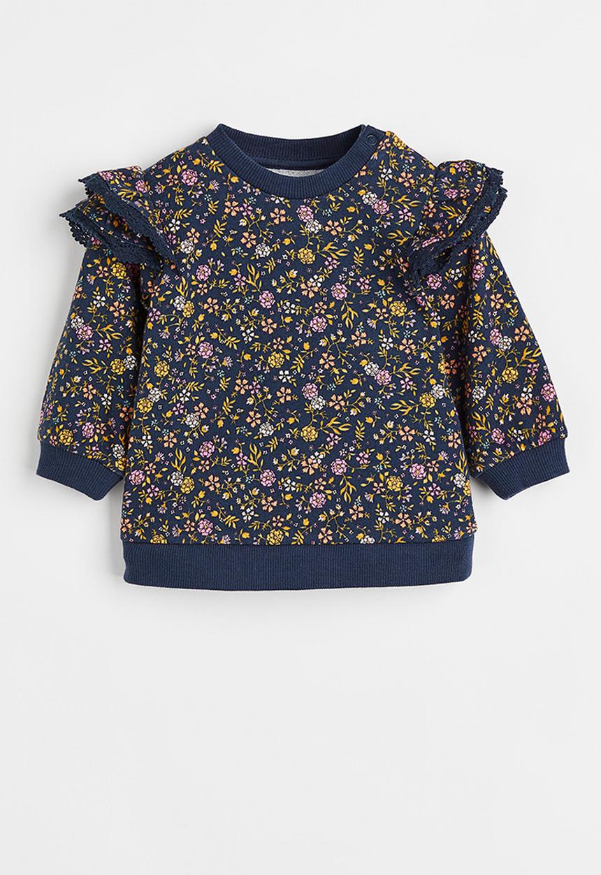 H&M - Sweatshirt - navy blue/floral