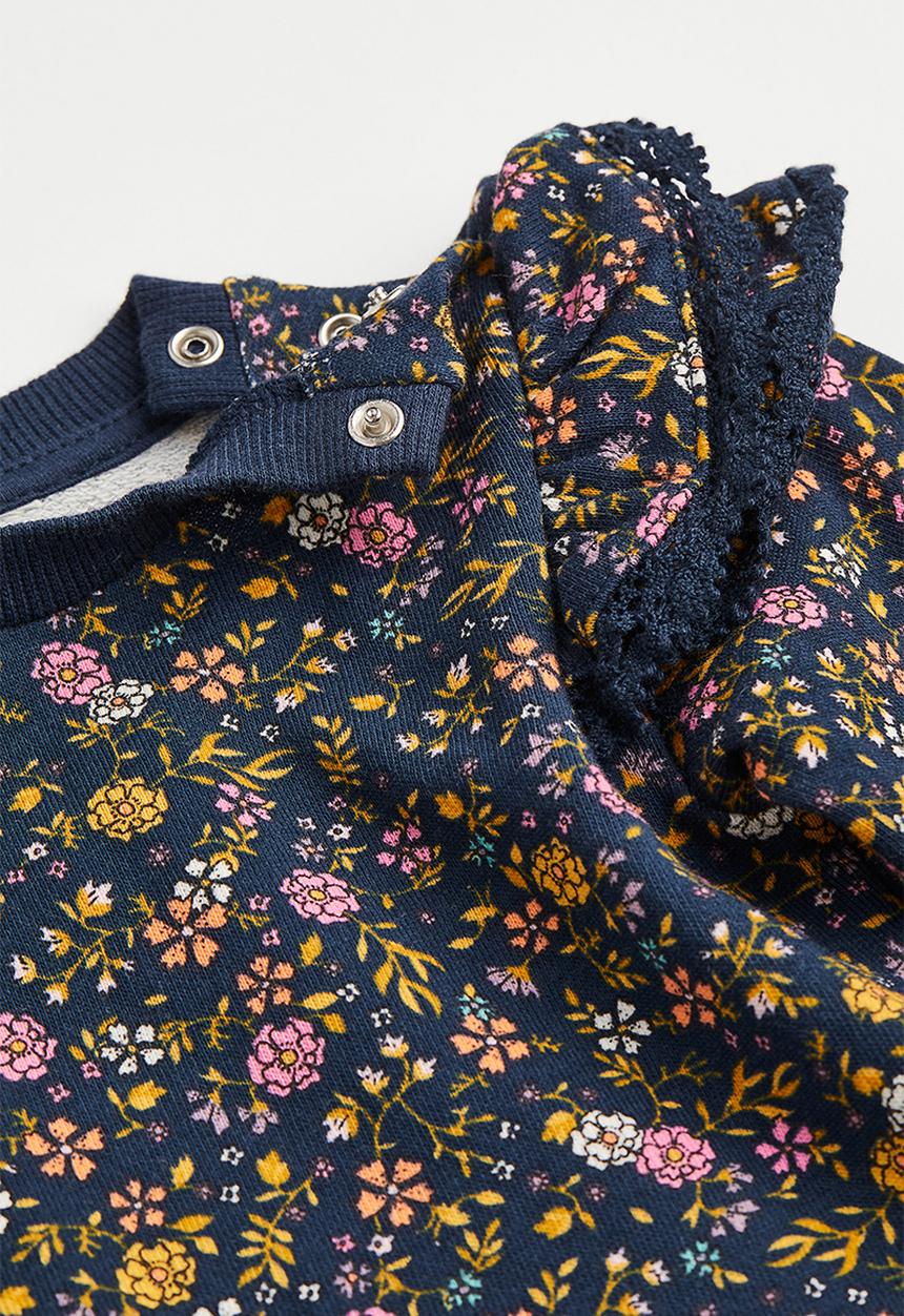 H&M - Sweatshirt - navy blue/floral