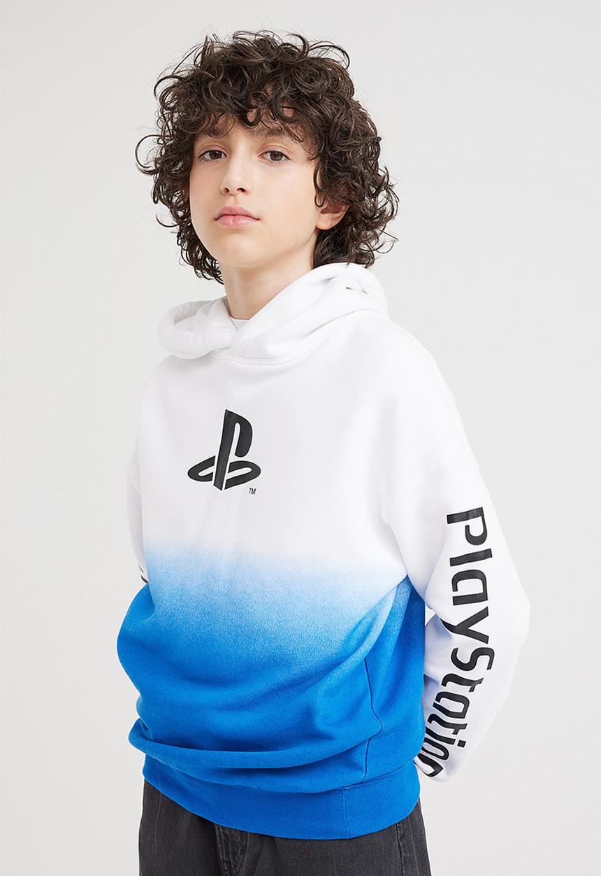 H&M - Oversized printed hoodie - blue/playstation