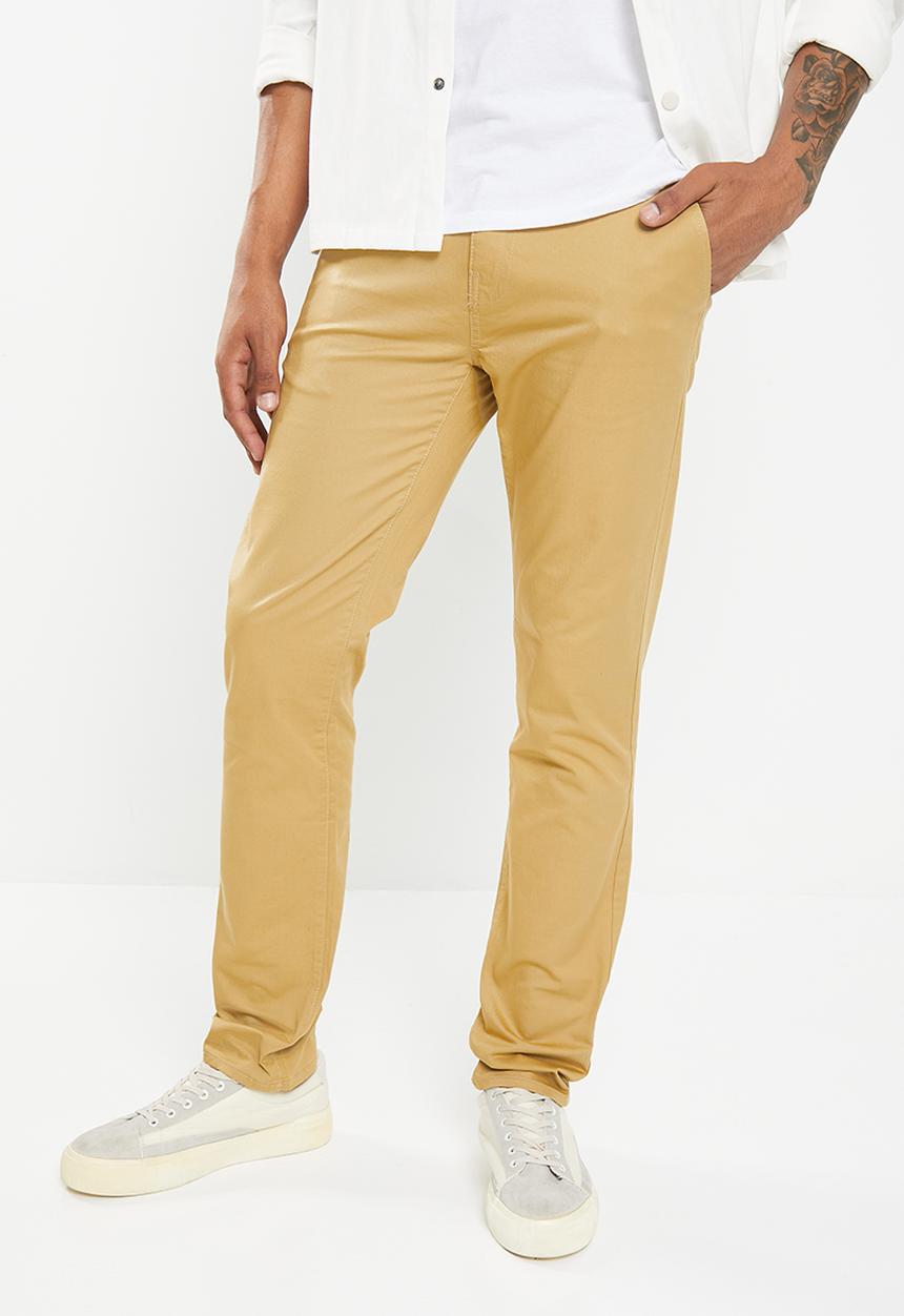 GUESS - Stretch twill slim chino - dessert floor