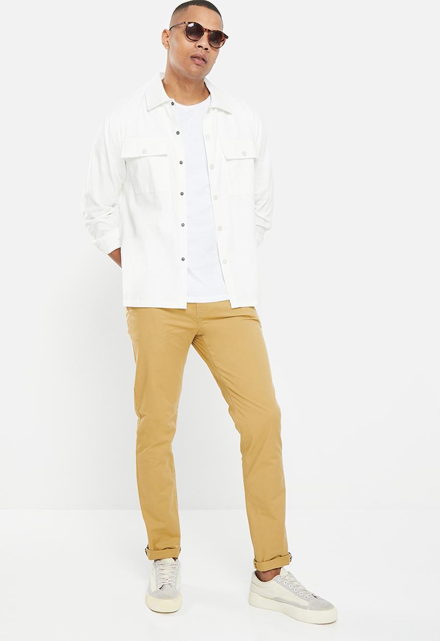 GUESS - Stretch twill slim chino - dessert floor