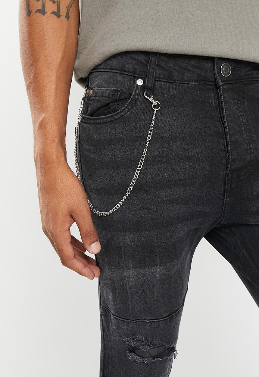 Brave Soul - Mjn lockwood knee panle skinny - black