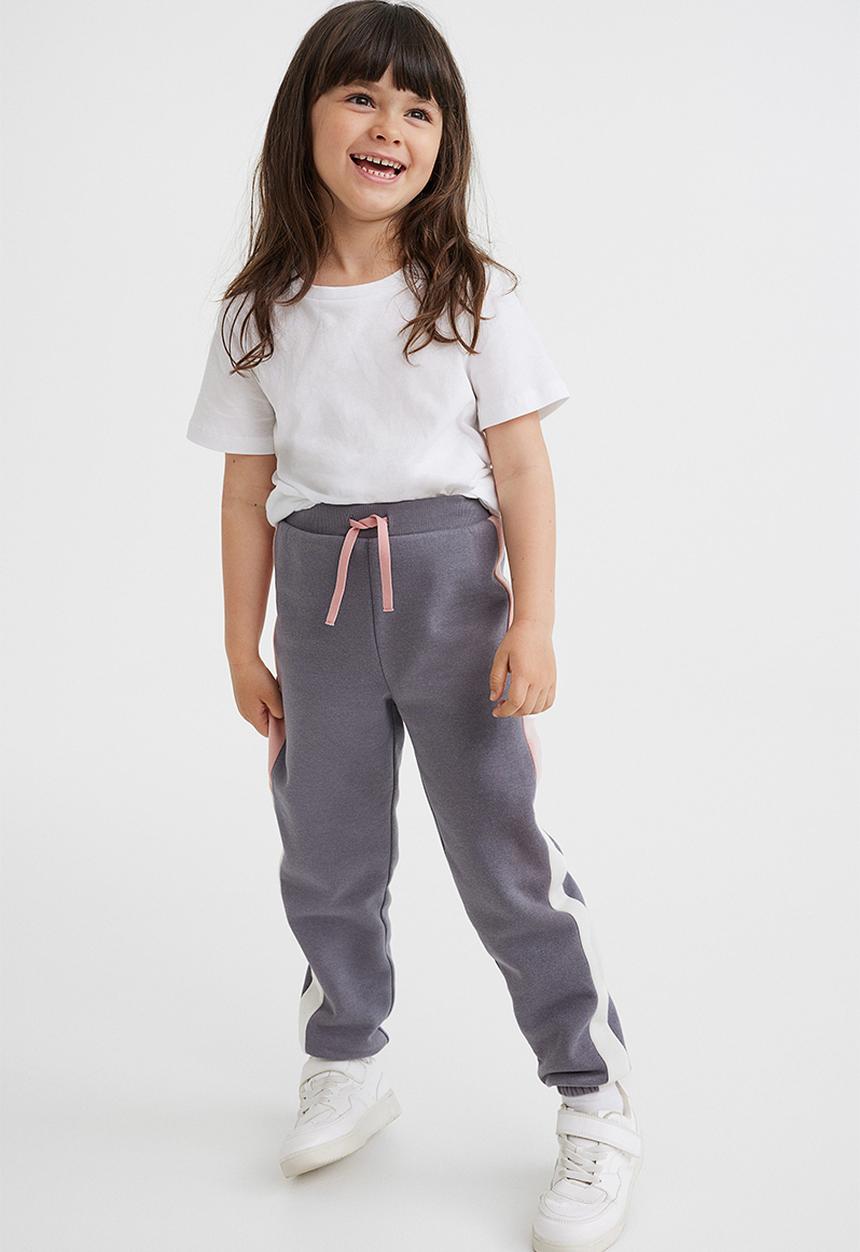 H&M - Joggers - mauve/block-coloured