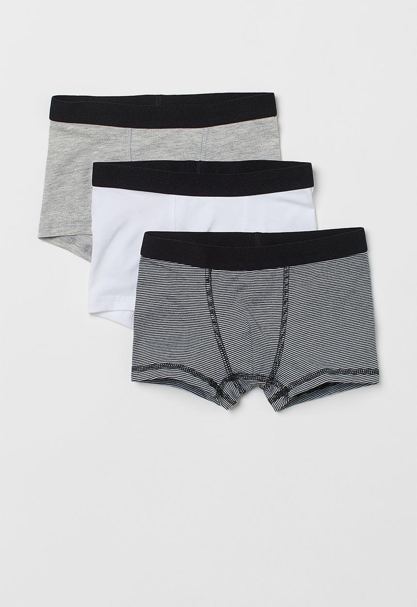 H&M - 3 Pack boxer shorts - white/grey multi