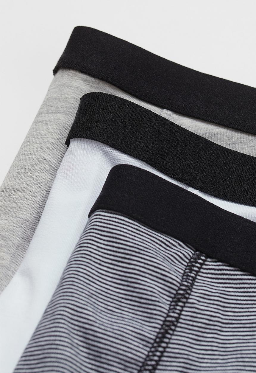 H&M - 3 Pack boxer shorts - white/grey multi