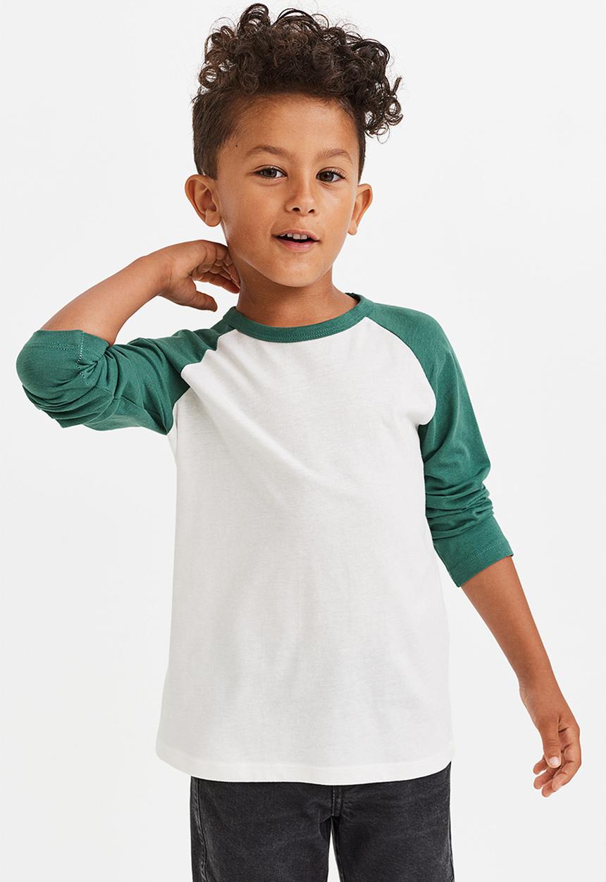 H&M - 3 Pack cotton jersey tops - white/green