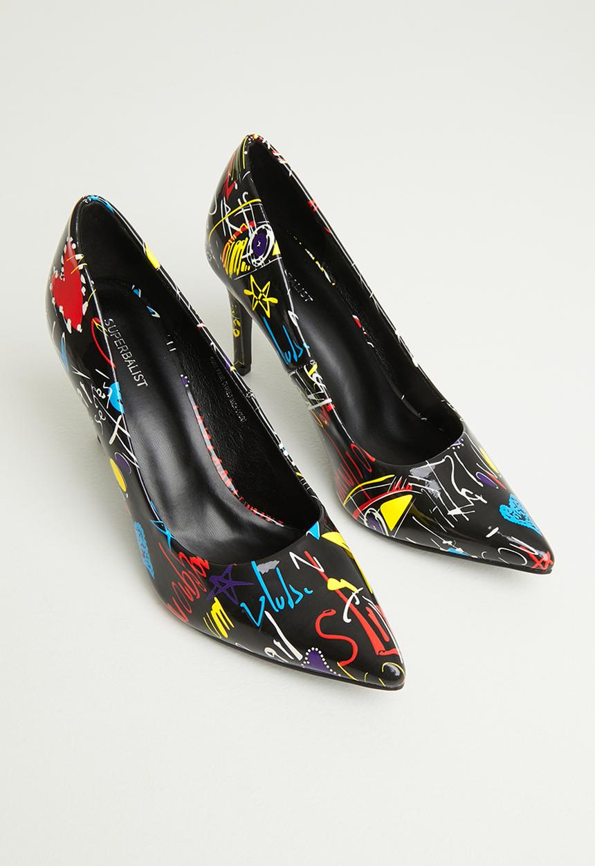 Superbalist - Cory print closed back court - black
