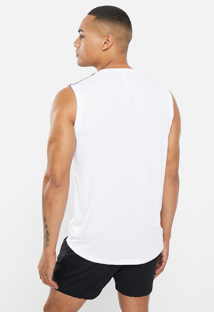 adidas Performance - AEROREADY Designed To Move sport 3-Stripes tank top - white