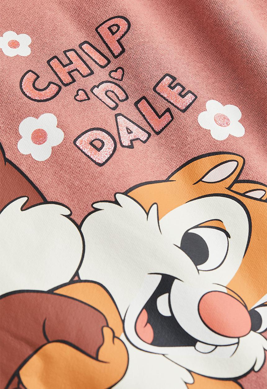 H&M - Printed hoodie - old rose/chip 'n' dale