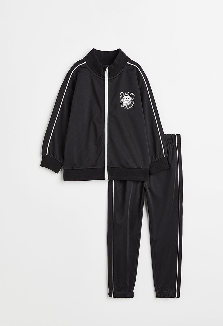 H&M - 2 Piece printed sweatshirt set - black