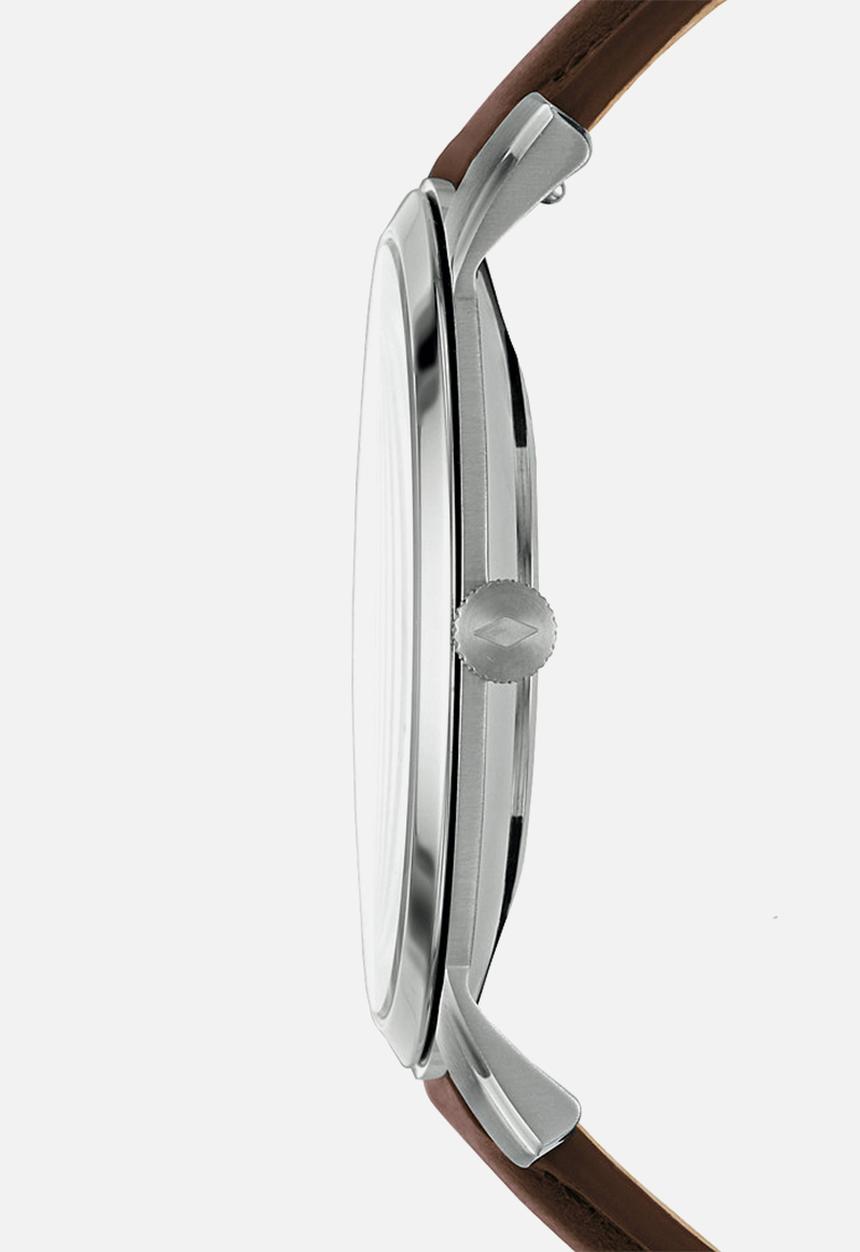 Fossil - The minimalist 3H- silver & brown