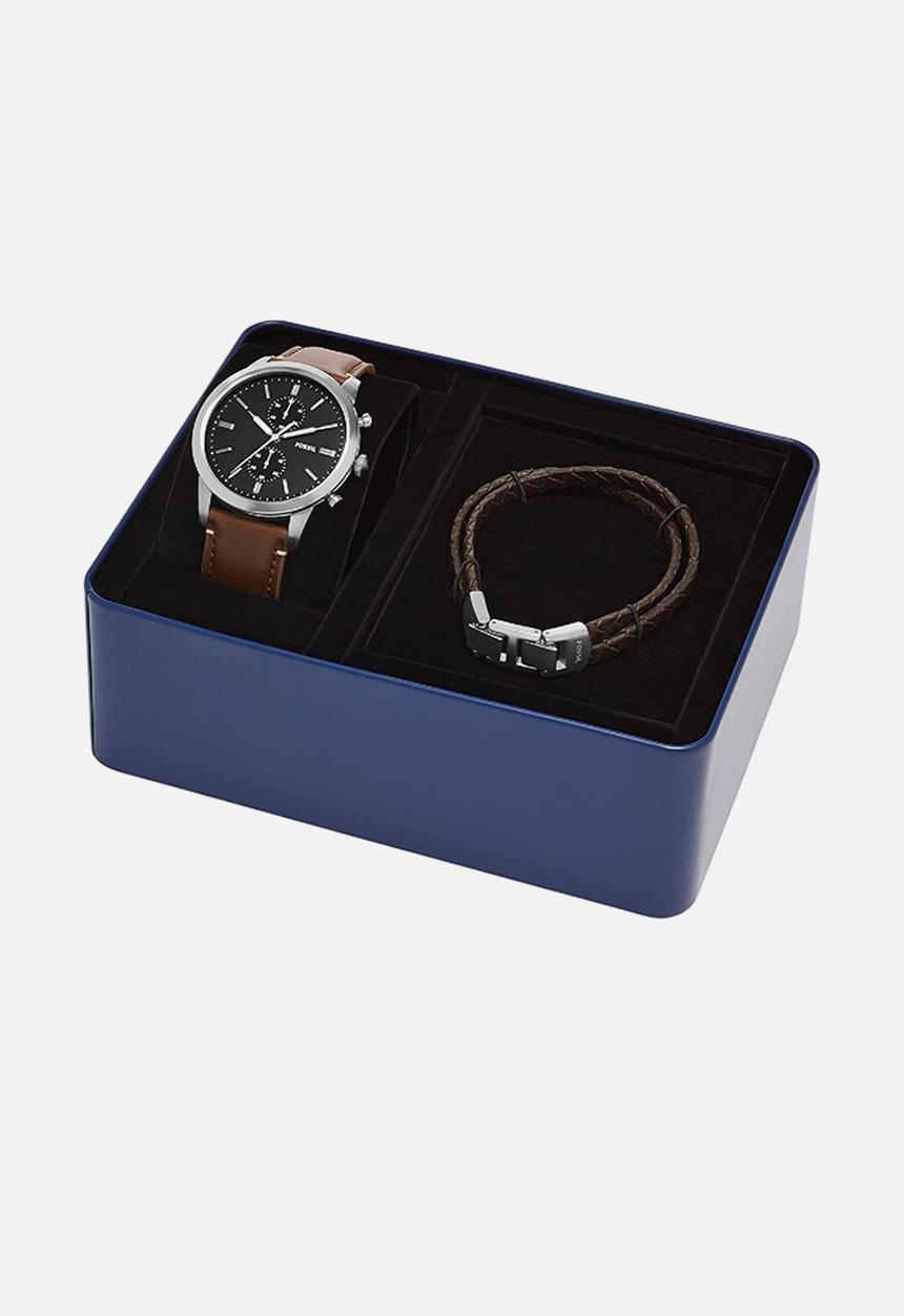 Fossil - Townsman - silver & brown