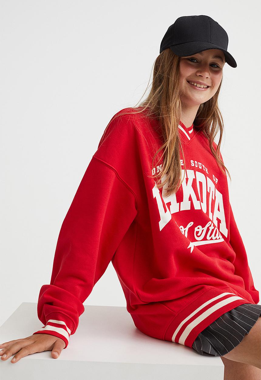 H&M - Oversized sweatshirt - red/dakota