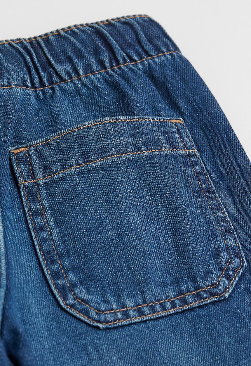 H&M - Relaxed fit denim joggers - dark denim blue