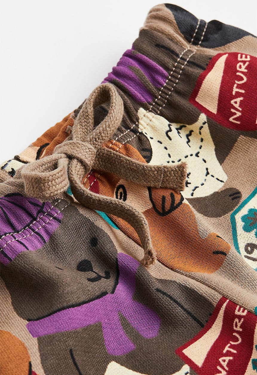 H&M - 2 Piece sweatshirt set - light brown/animal campers